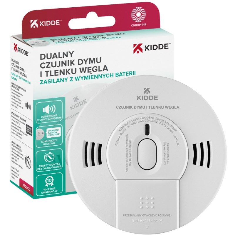 Czujnik dualny dymu i tlenku węgla (czadu) K10SCO